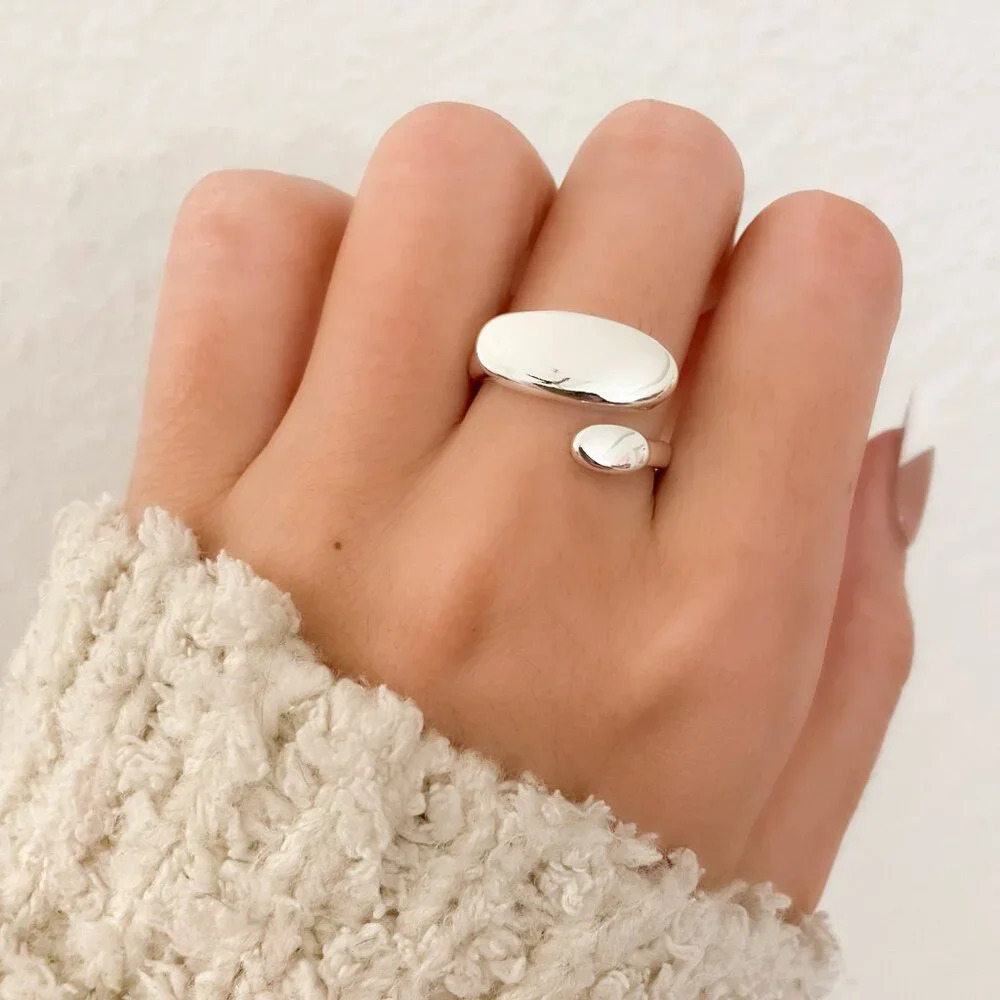 925 Sterling Silver Ring Minimalist Ring Silver Bar Ring Geometric Ring